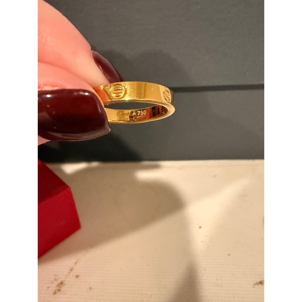Cartier Love Ring Unisex Size 52 Gold Excellent 18k 750 Yellow Gold Band